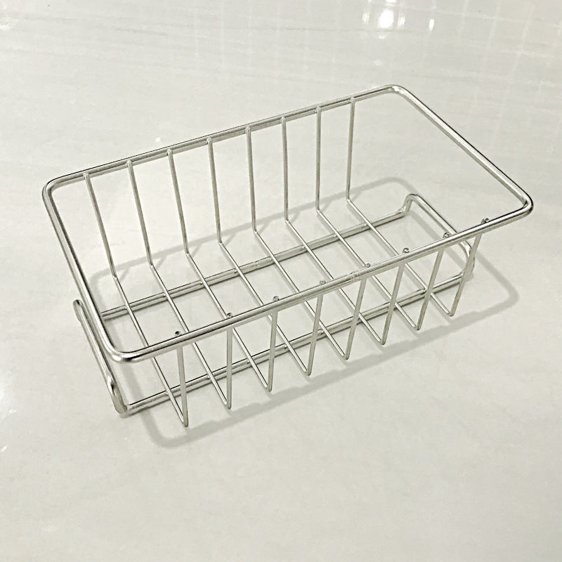 Faucet rack for sponge storage and drainage