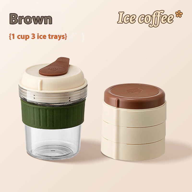 500ML iced coffee cup with included ice tray product view