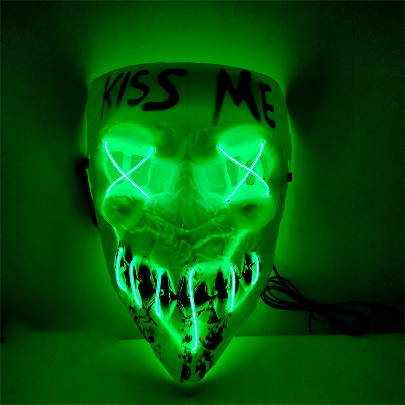 LED Halloween mask in available light color