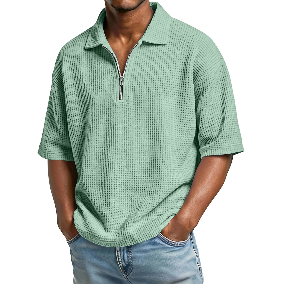 Men's casual summer polo in available color