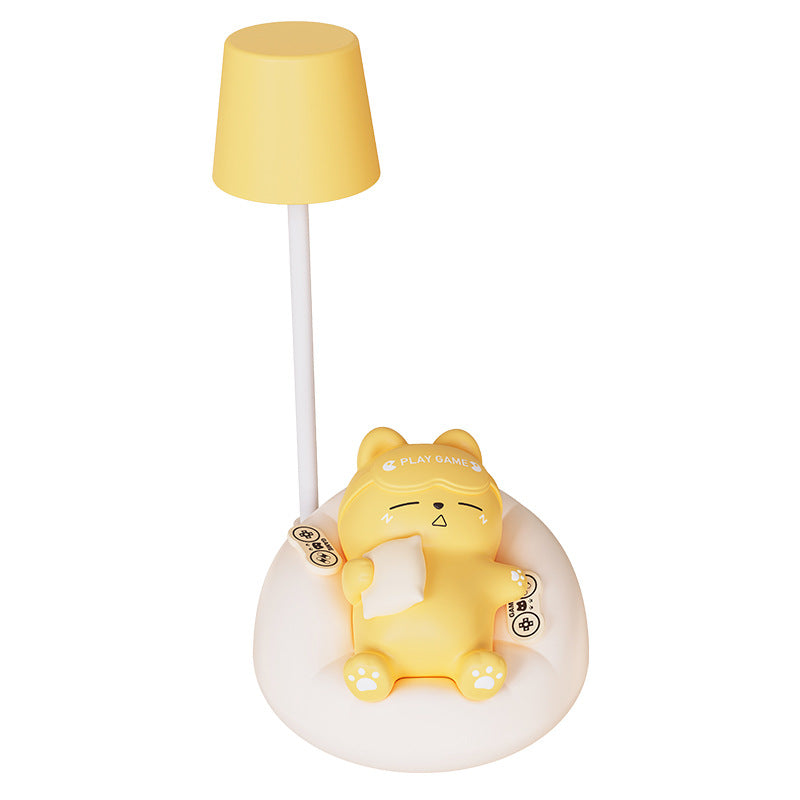 Soft ambient cat night light color option