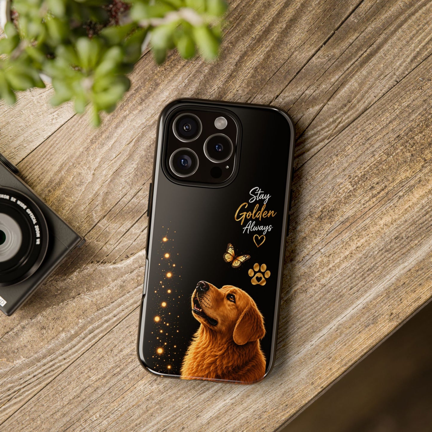 Golden Retriever Phone Case - "Stay Golden Always" Protective Tough Case