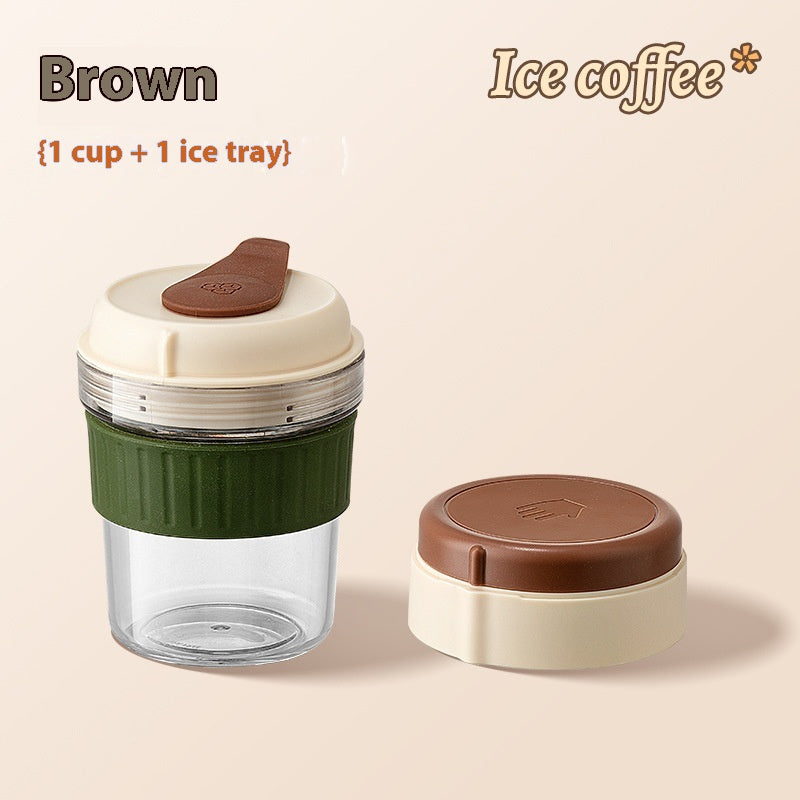 500ML Iced Coffee Cup with Ice Cube Tray - Leak-Resistant Cold Brew Bottle product image