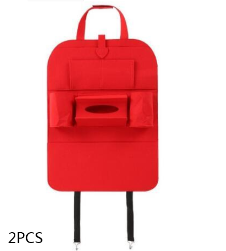 Felt car organizer for seat-side small-item storage