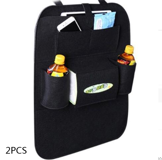 Car seat gap organizer slim felt storage pocket view