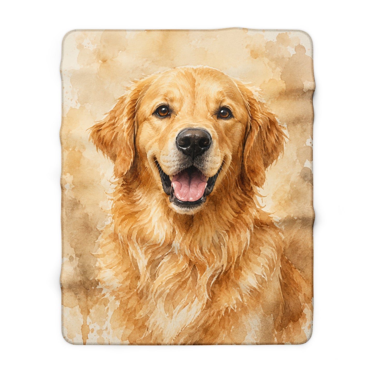 Golden Retriever Sherpa Fleece Blanket – Cozy Dog Lover Gift