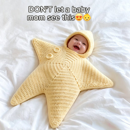 Crochet star baby outfit finished product view