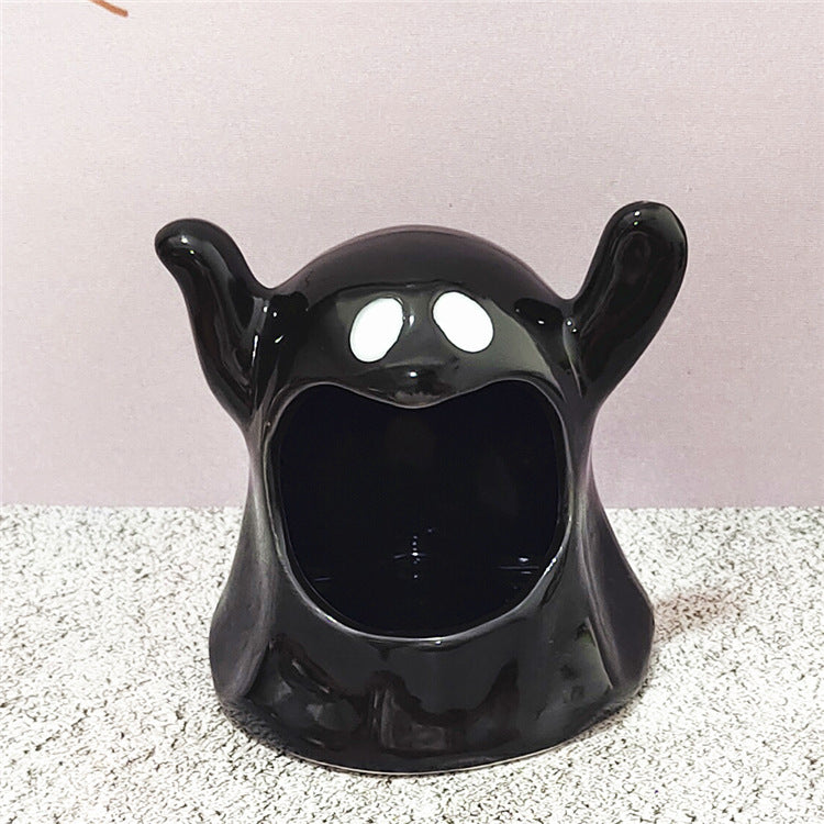 Ceramic Halloween ornament for shelf or tabletop decor