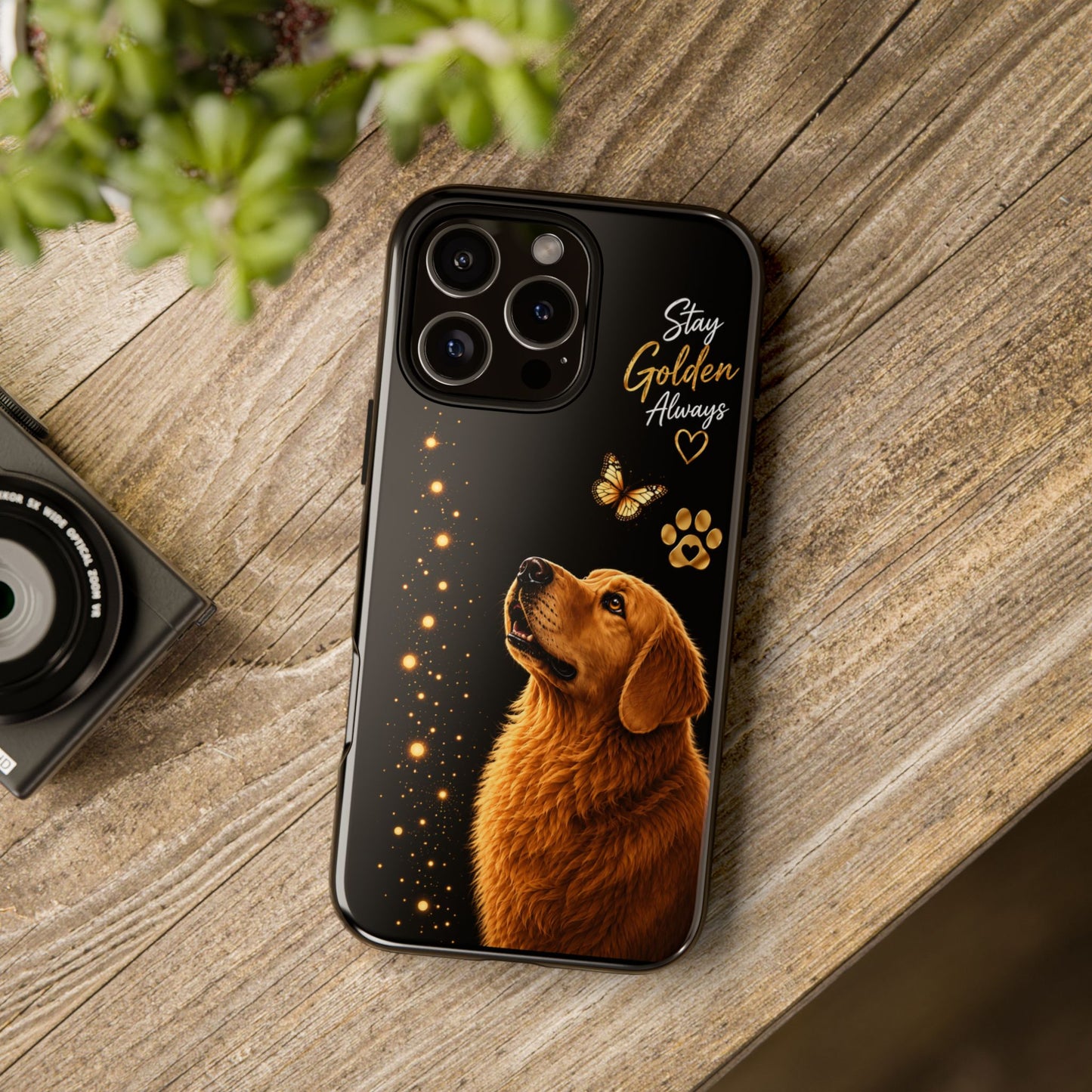 Golden Retriever Phone Case - "Stay Golden Always" Protective Tough Case