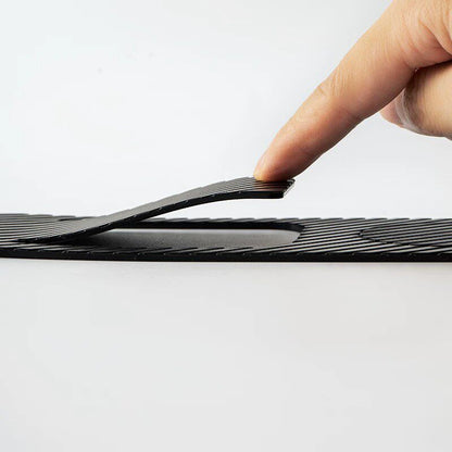 Adhesive door holder installed on a compatible interior door