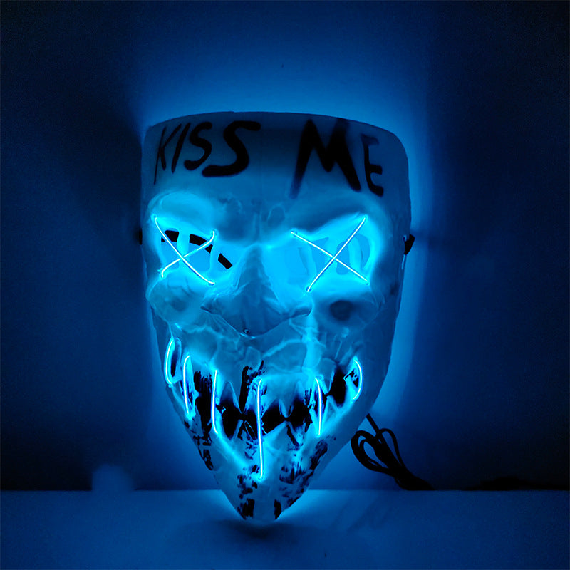 LED Halloween Horror Mask - Light-Up Costume Face Mask product image