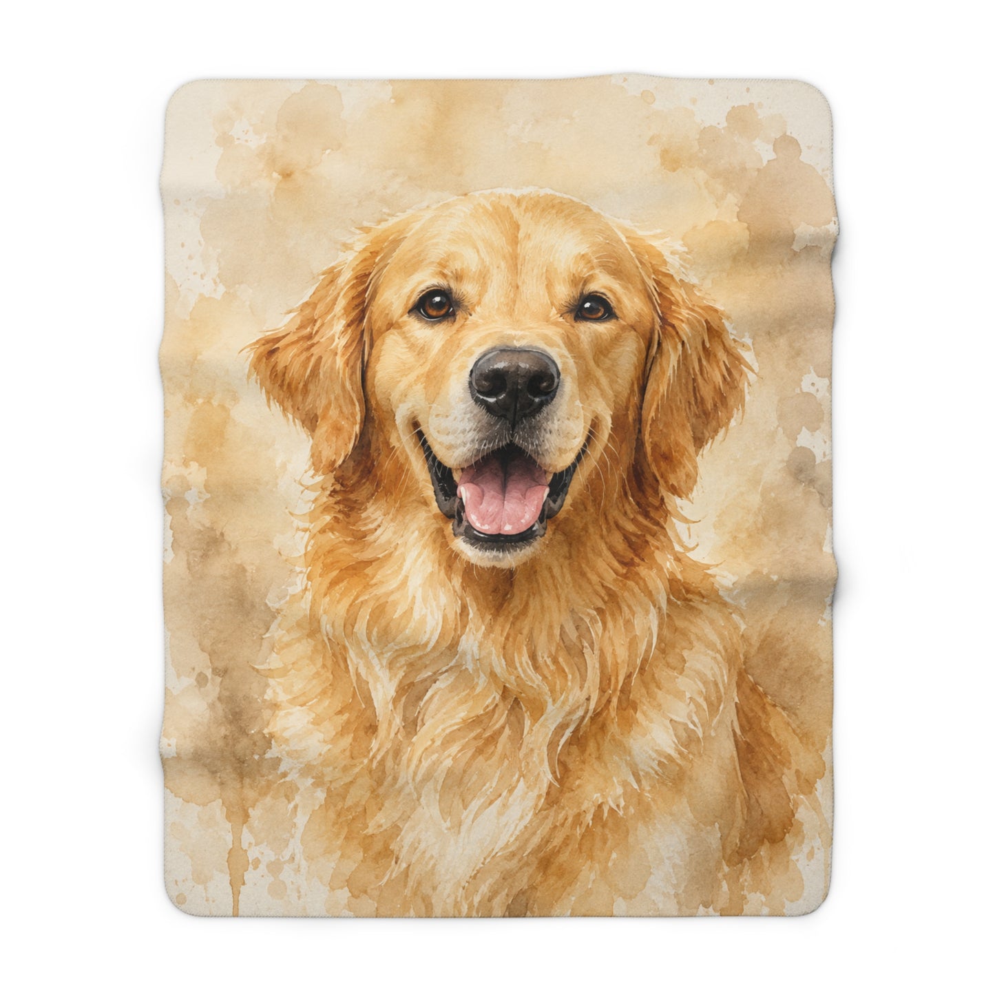 Golden Retriever Sherpa Fleece Blanket – Cozy Dog Lover Gift