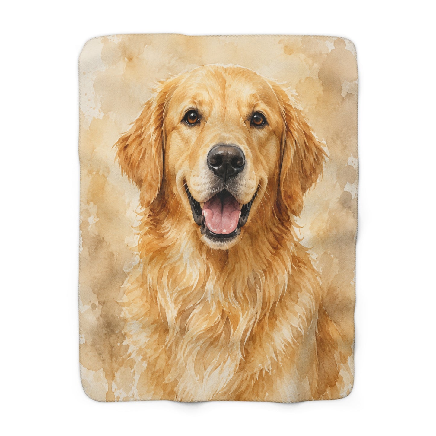 Golden Retriever Sherpa Fleece Blanket – Cozy Dog Lover Gift