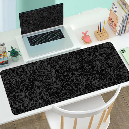 Extended desktop mat for keyboard and mouse setup