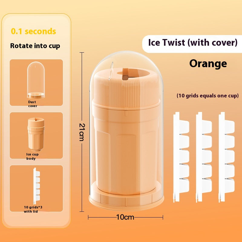 Ice cube tray with covered storage option