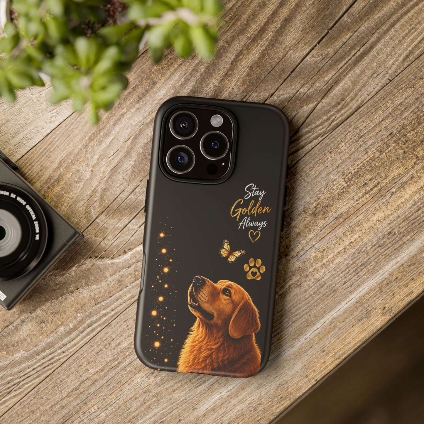 Golden Retriever Phone Case - "Stay Golden Always" Protective Tough Case