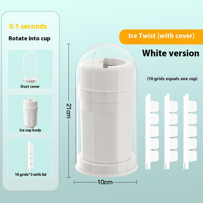 Compact ice cube tray with quick-release design