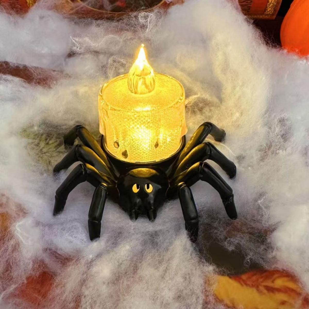 Seasonal spider light for Halloween tables and displays