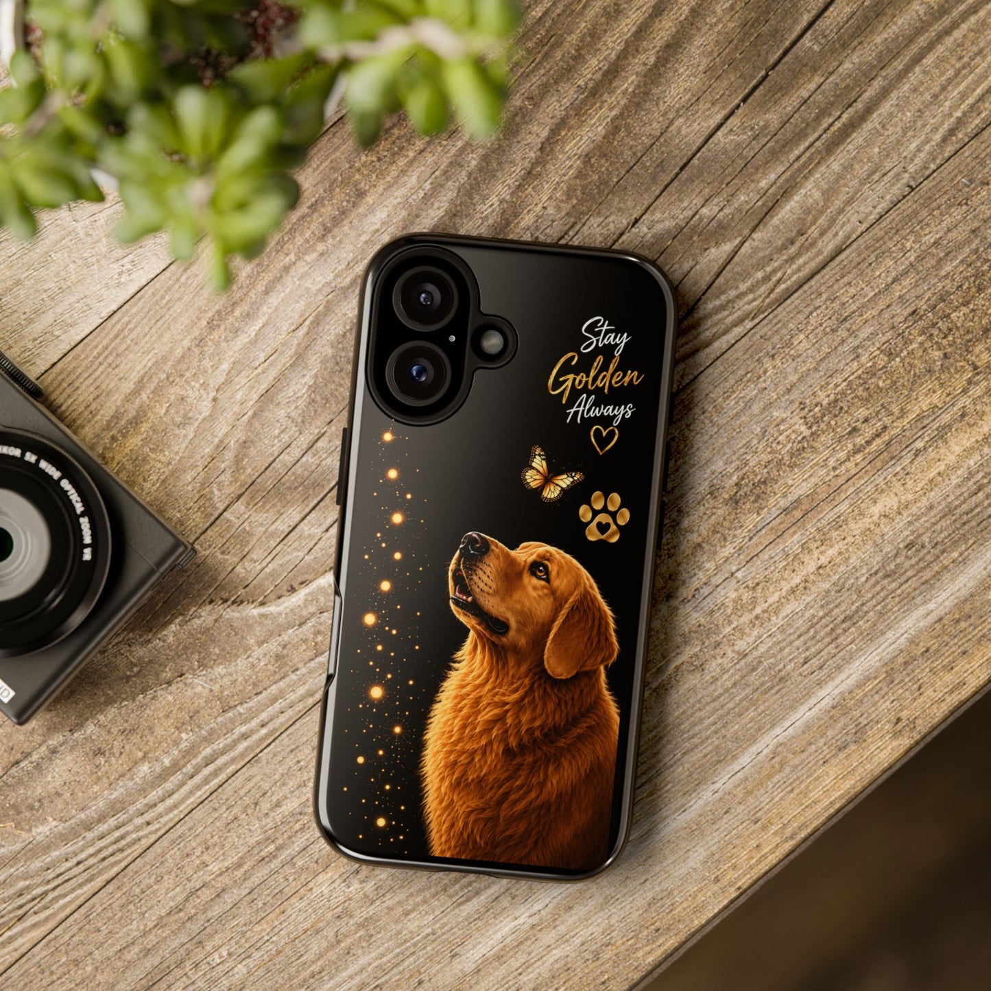 Golden Retriever Phone Case - "Stay Golden Always" Protective Tough Case