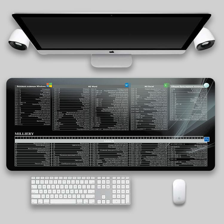 Shortcut Key Desk Mat - Oversized Keyboard & Mouse Pad product image