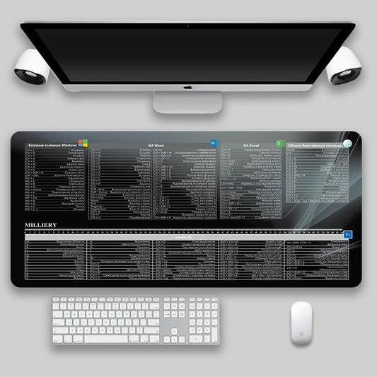 Shortcut Key Desk Mat - Oversized Keyboard & Mouse Pad product image