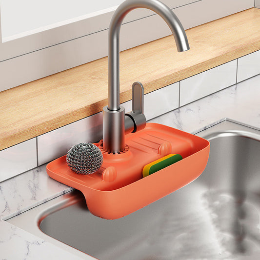 Faucet Drain Mat - Sink Sponge & Rag Organizer product image