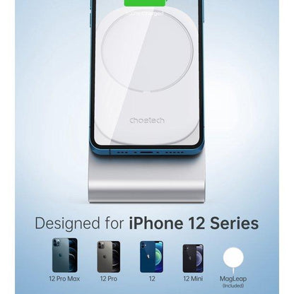 Magnetic wireless charger stand and included charging cable