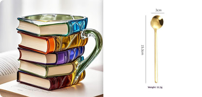 Book-inspired glass mug decorative drinkware view
