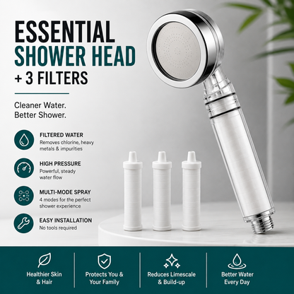 Filtered High-Pressure Shower Head – Multi-Mode Kit