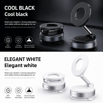 360° adjustable magnetic phone mount for car dashboard