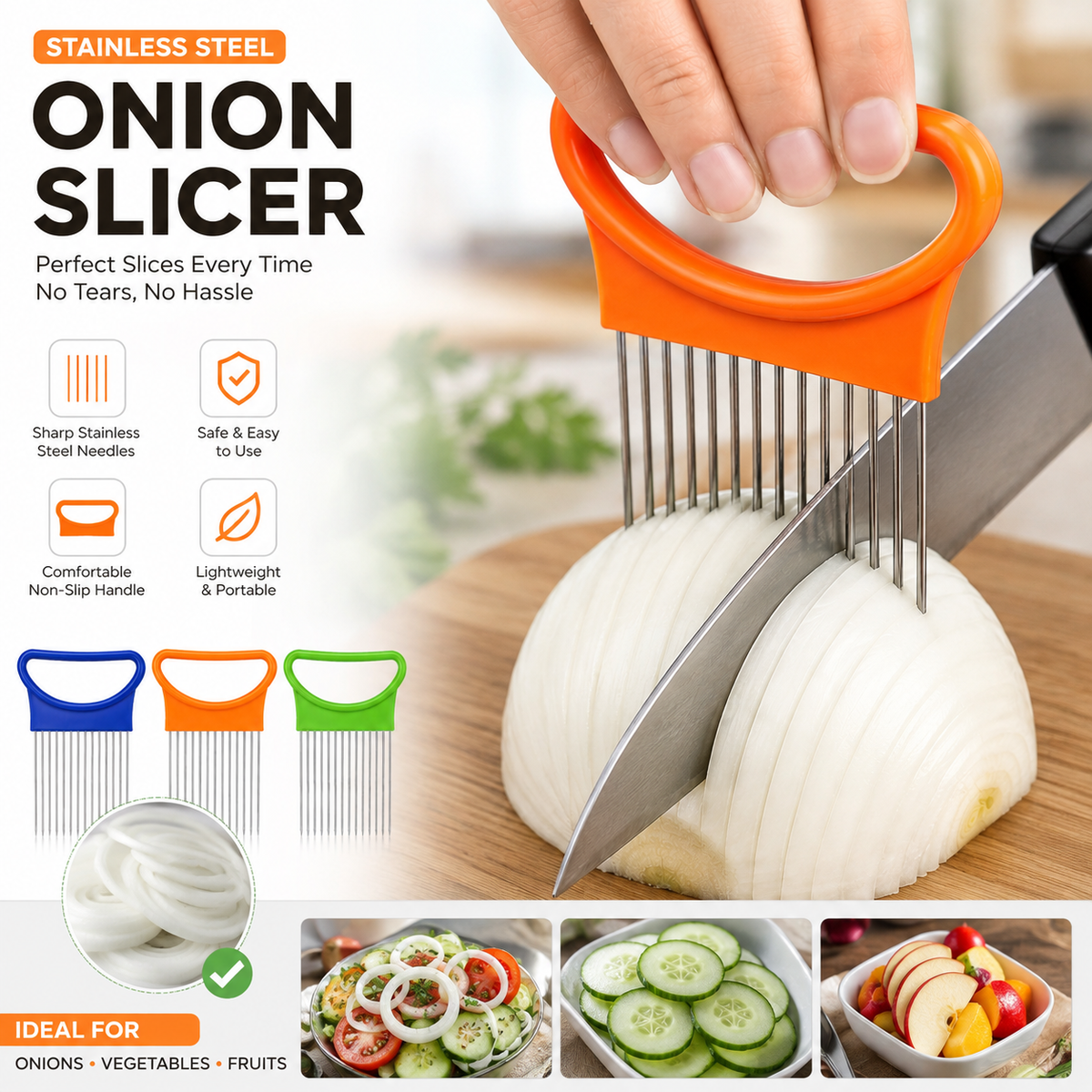 Onion Slicing Guide – Fast, Even Cuts & Safer Prep