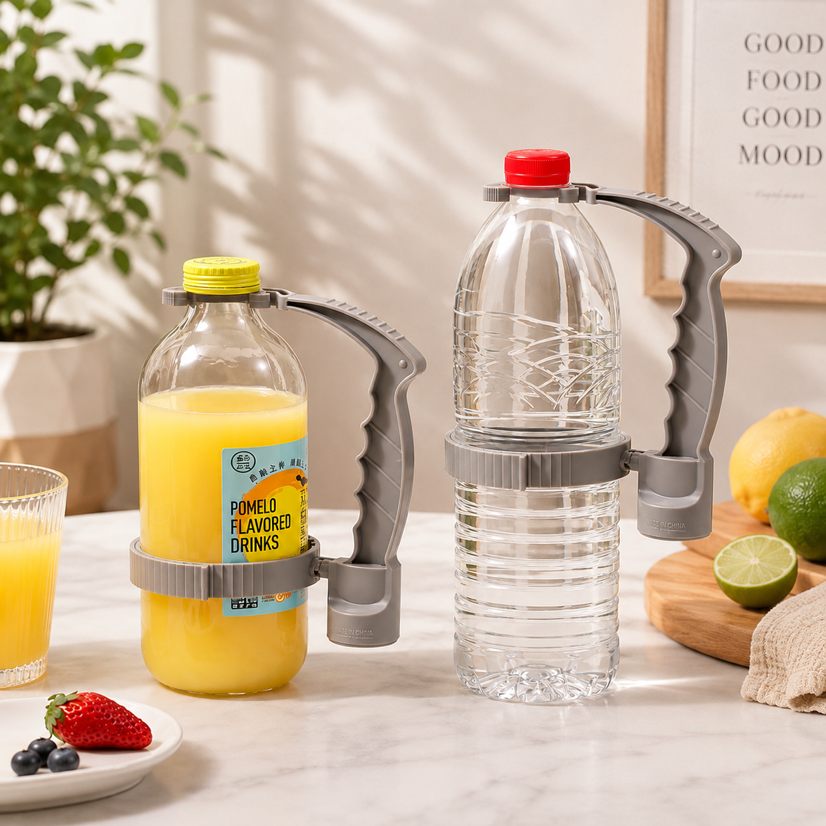 Easy-grip adjustable bottle handle product view