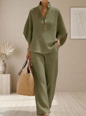 Summer two-piece outfit in available color option