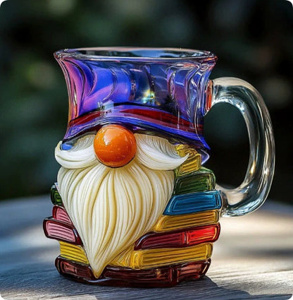 Book-shaped glass mug product view for reader gift
