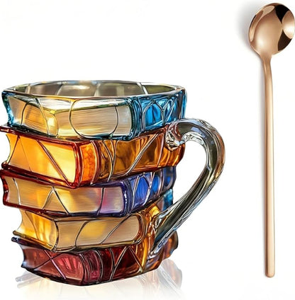 Book-shaped glass mug option shown in product view