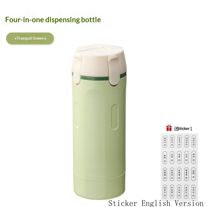 4-in-1 leak-resistant travel bottle dispenser product view