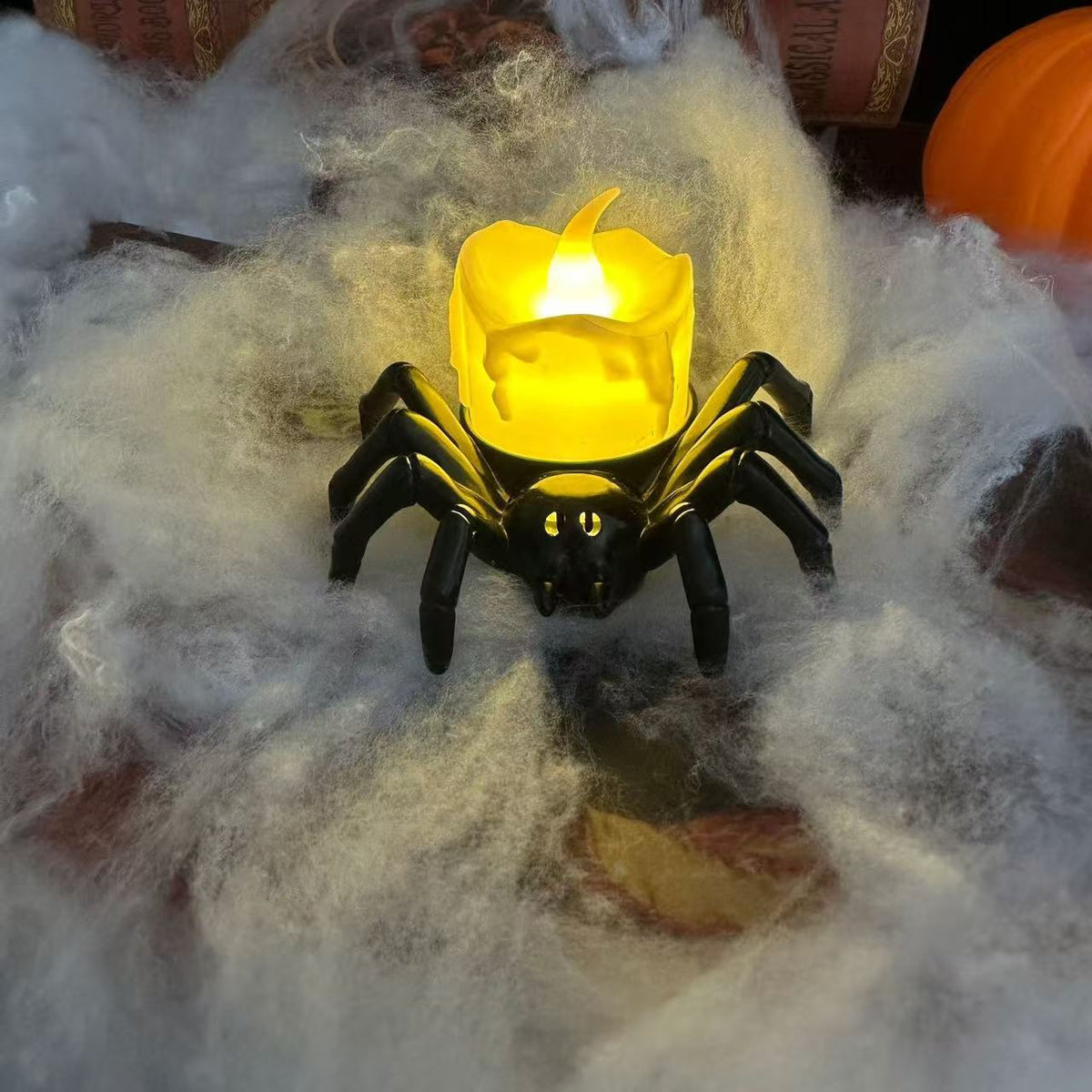 Spider-themed LED decoration for Halloween party display