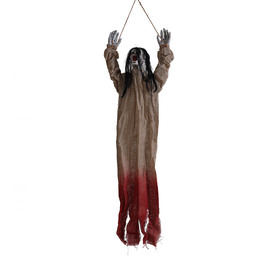 Hanging ghost Halloween prop for haunted house decor