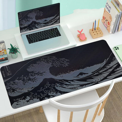 Large mouse pad for desk keyboard and mouse coverage