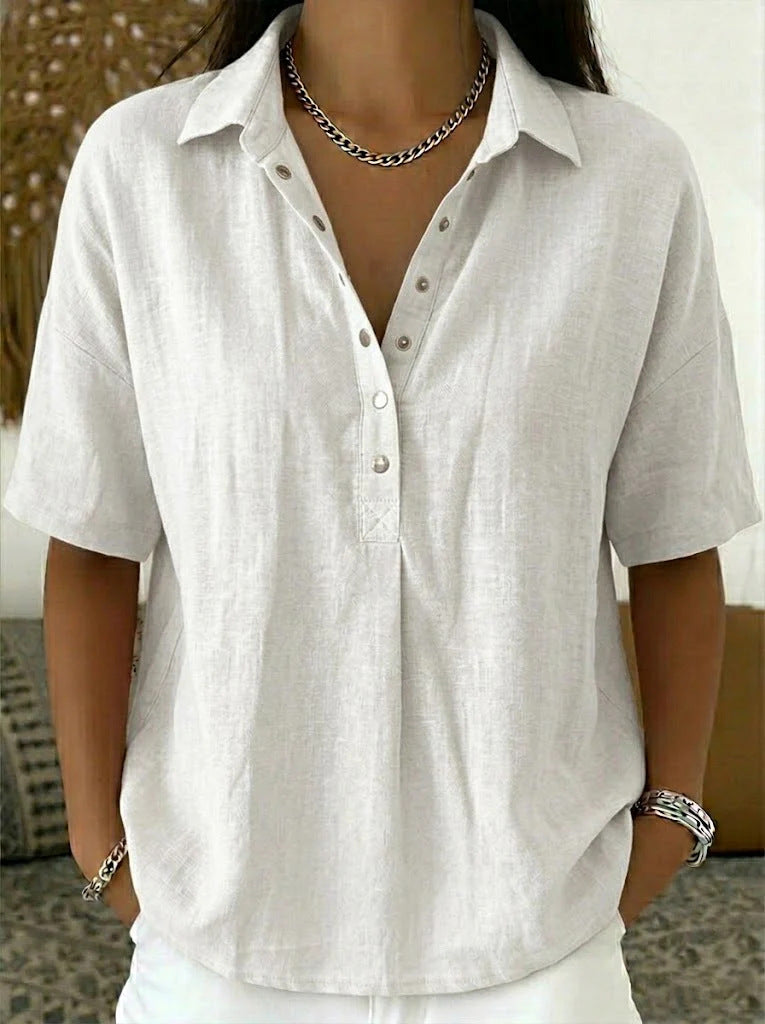 Women's summer button top alternate product view