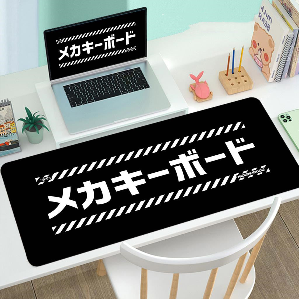 Large printed desktop mouse pad for gaming or work