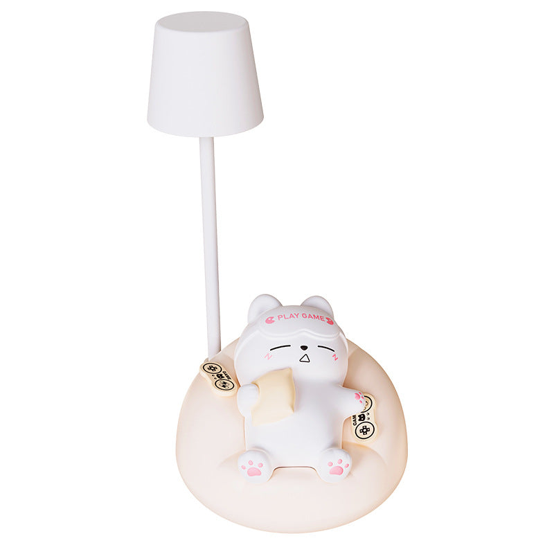 USB rechargeable sleeping cat bedside lamp product view